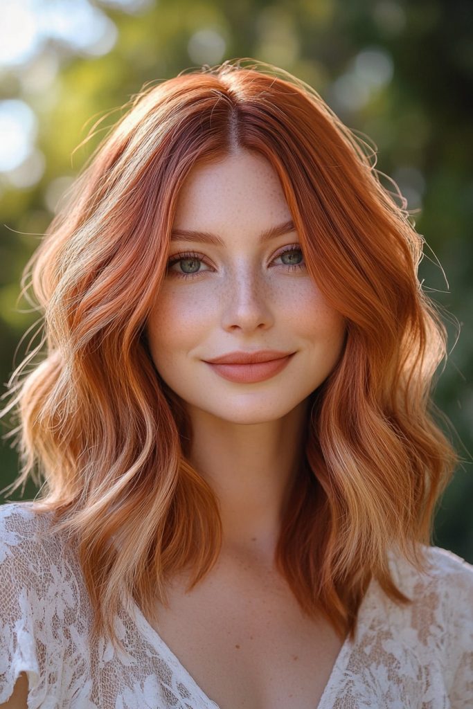 Auburn Hair with Strawberry Blonde Color Ideas to Try 5