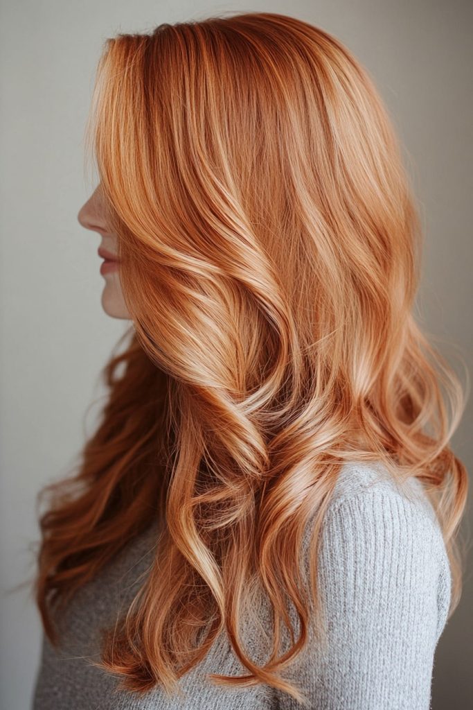 Long Hair Color Ideas for Strawberry Blonde 3