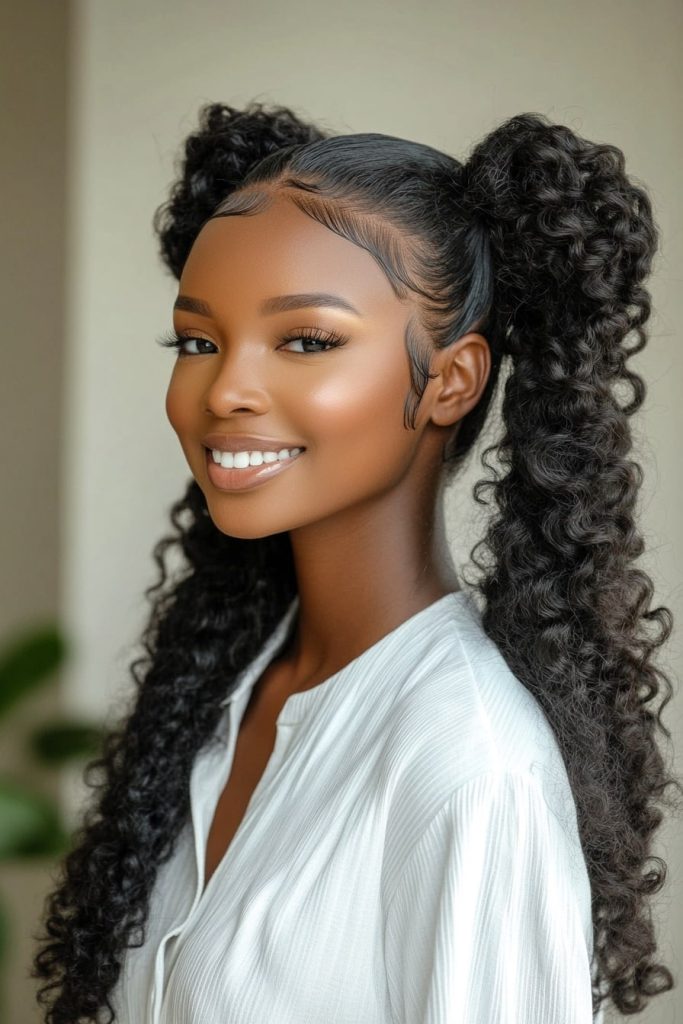 Quick Weave 2 Curly Ponytail Hairstyles 4