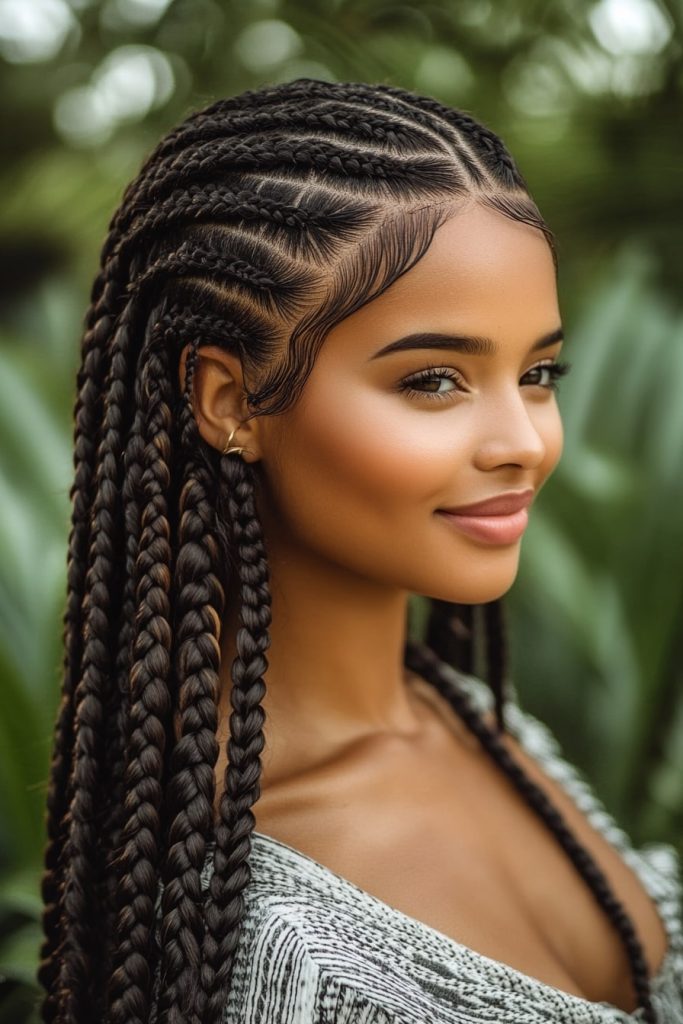 Quick Weave Hairstyle Braid 5