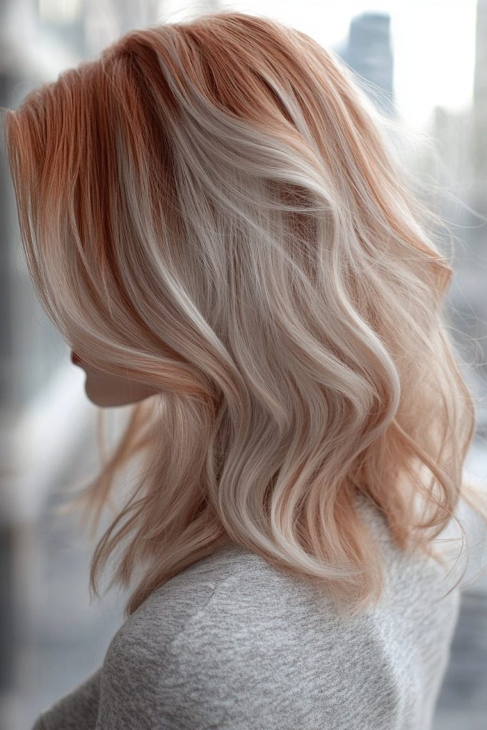 Strawberry Blonde Gray Hair Color Ideas 2