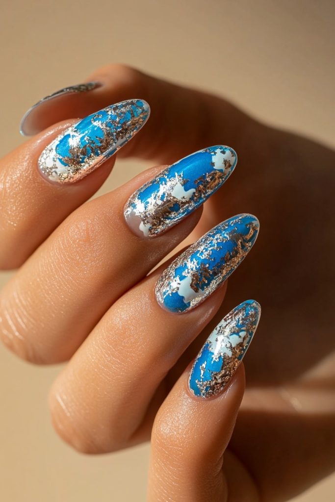 1 Blue and Silver with Foil accents