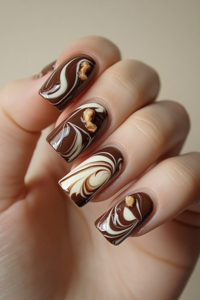 1 Chocolate Swirl with Pecan Accents