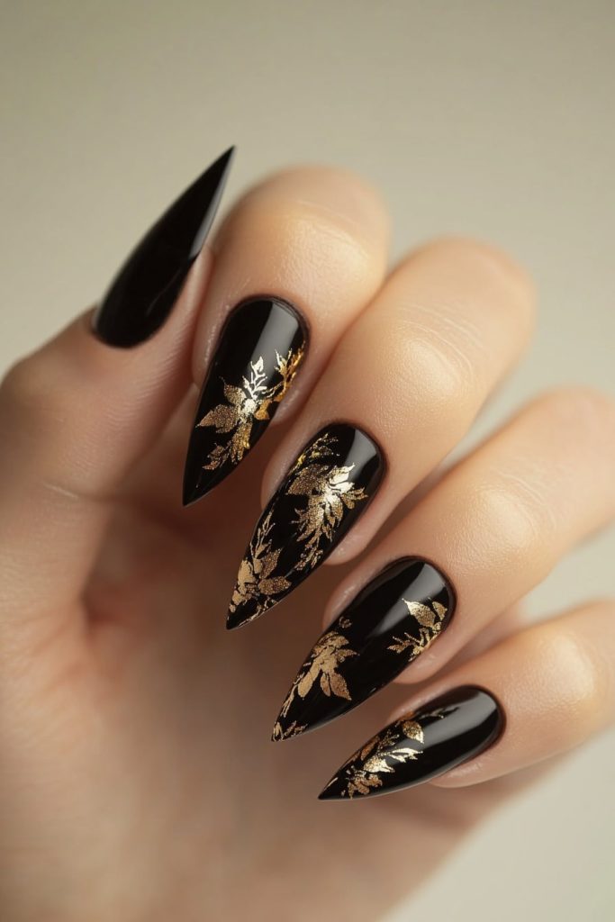 10 Black & gold foil accents