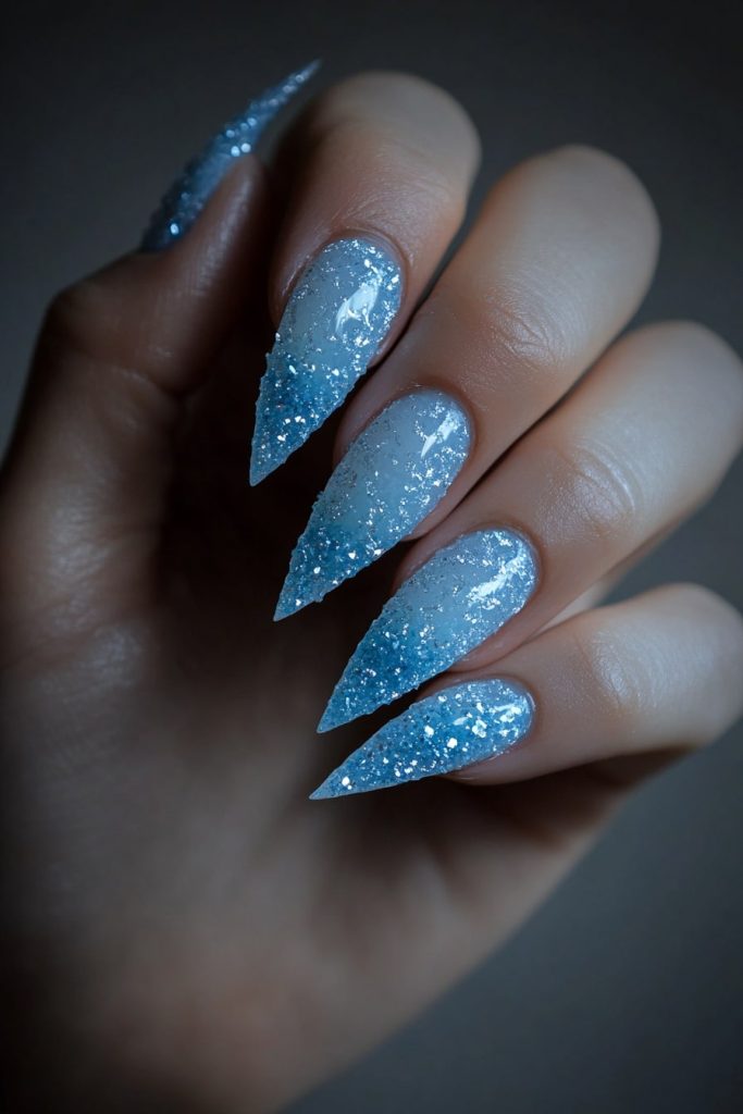 13 Light Blue with Icicle Accents