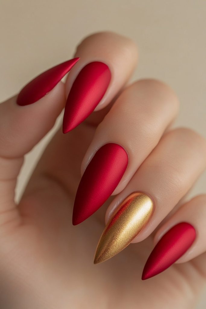 13 Red and Gold with Matte finish
