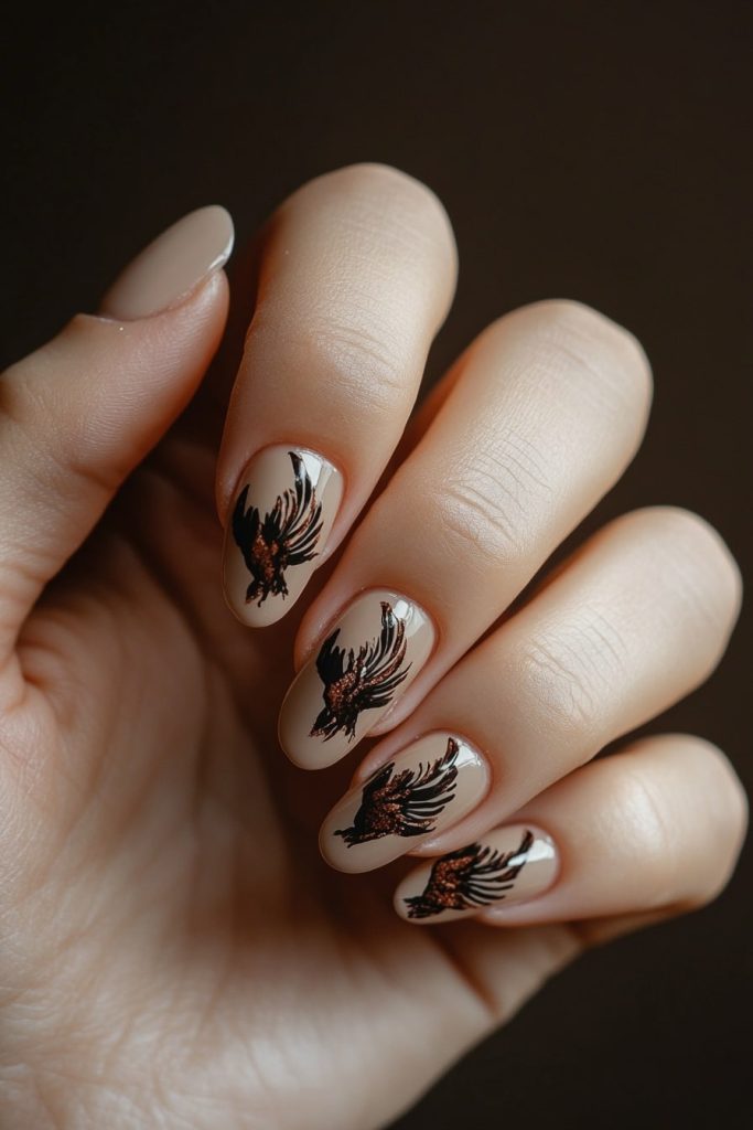16 Beige with Minimalist Turkey Silhouettes