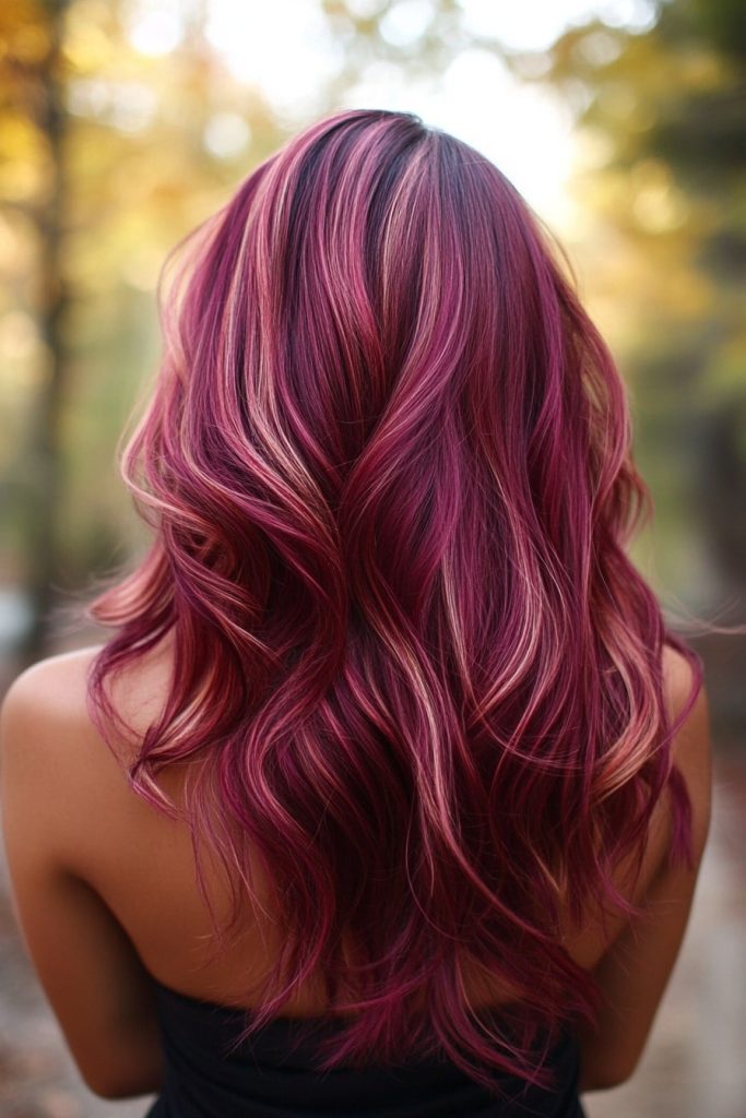 20 Burgundy and Rose Gold Highlights