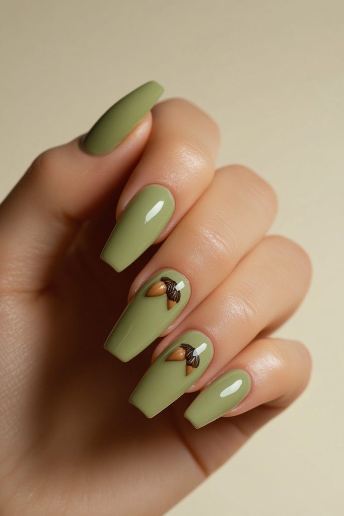 20 Sage Green with Acorn Accents