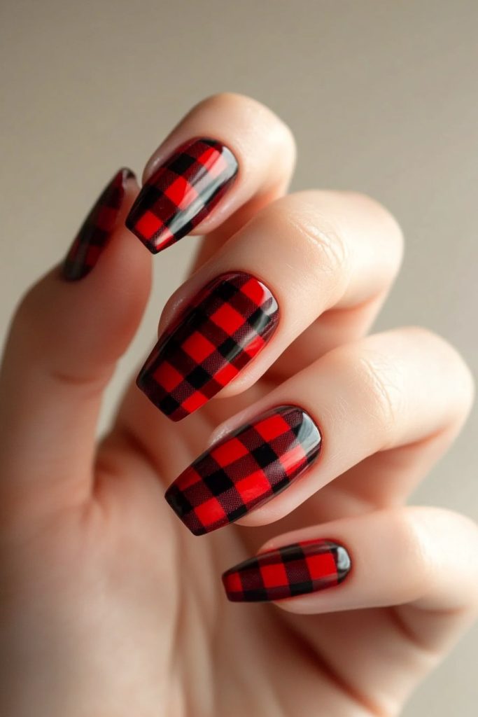 23 Red and black plaid