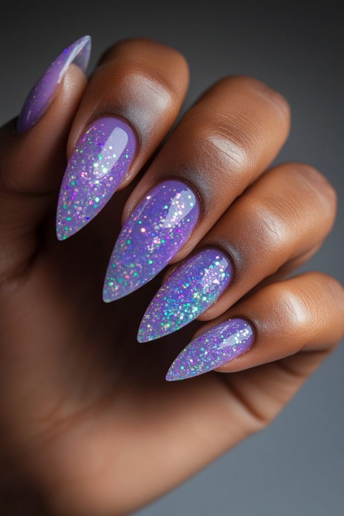26 Lilac with Holographic Glitter Accents