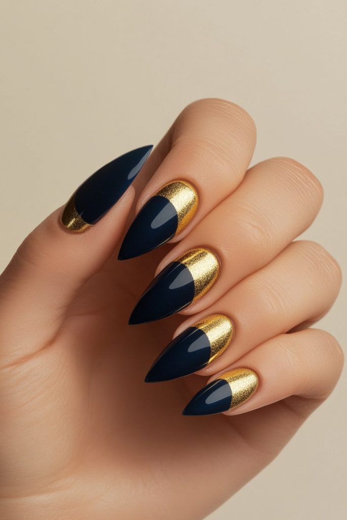 26 Navy Blue with Gold accents