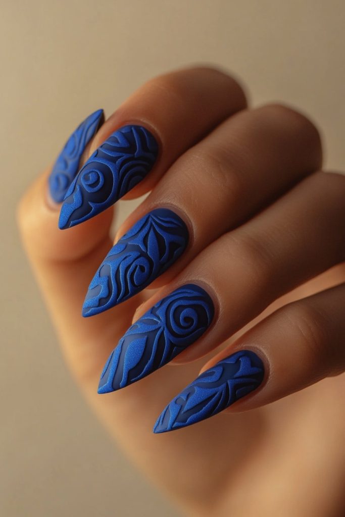 29 Matte Blue with Embossed patterns
