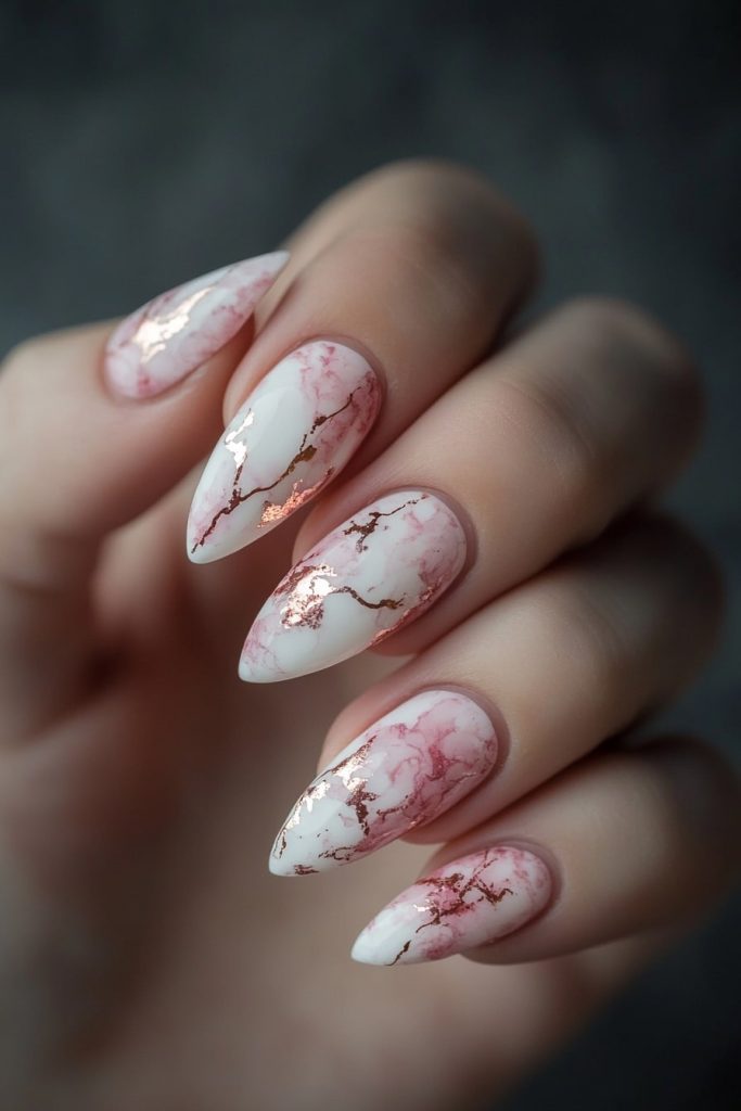 30 Pink and White Marble with Thanksgiving Themed Decals