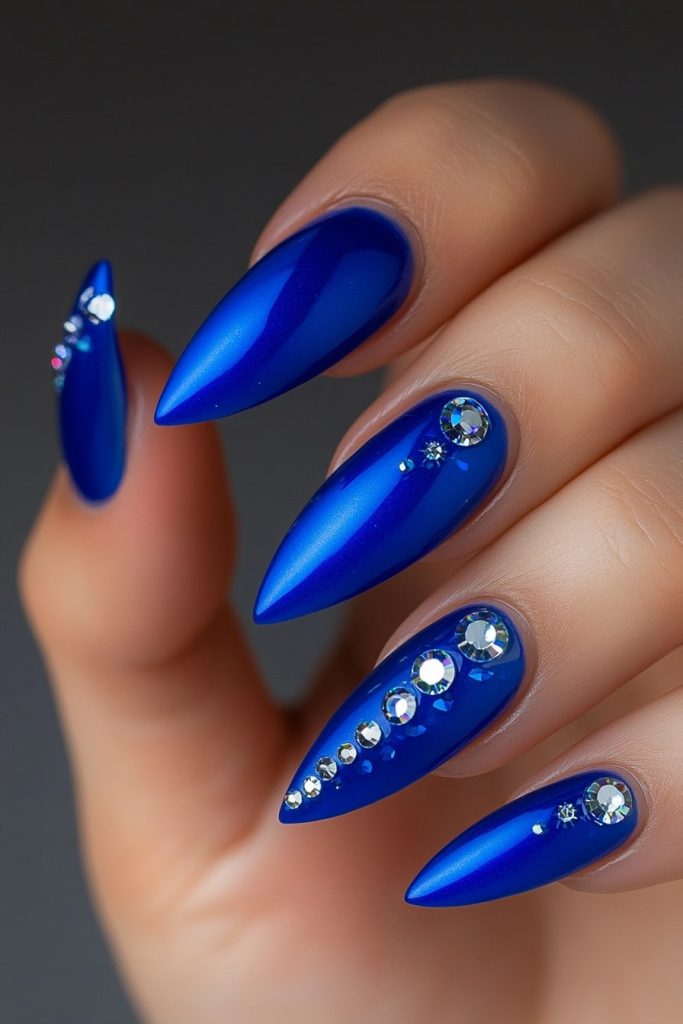 34 Royal Blue with Swarovski crystals