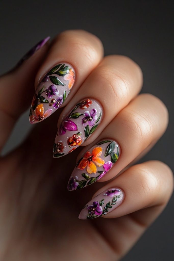 36 Lilac with Thanksgiving Themed Floral Accents