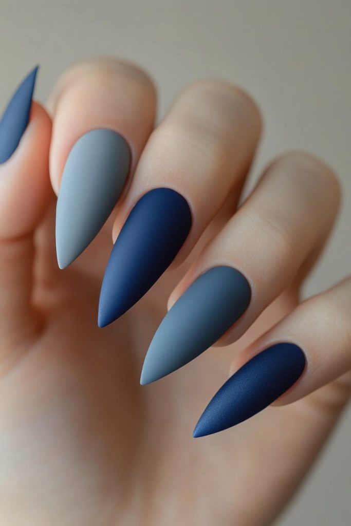 5 Blue and Gray with Matte and gloss contrast
