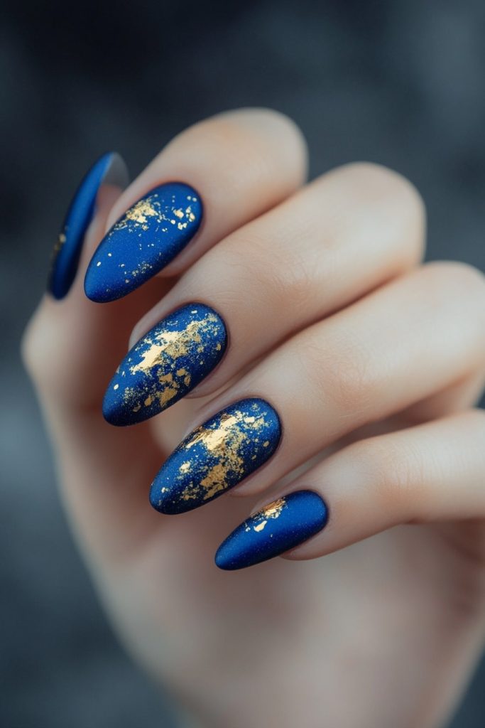 5 Royal Blue with Gold Foil Accents