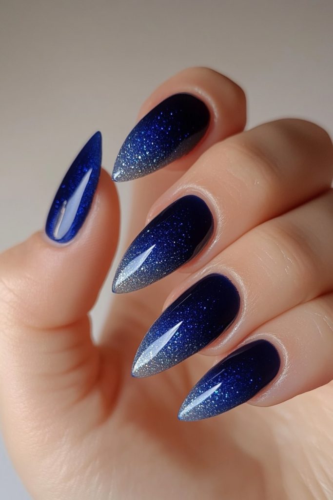 5 Royal Blue with Subtle glitter fade