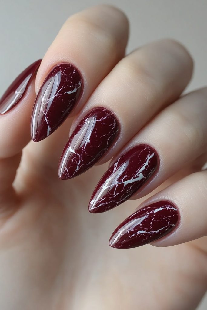 8 Burgundy with marble effect