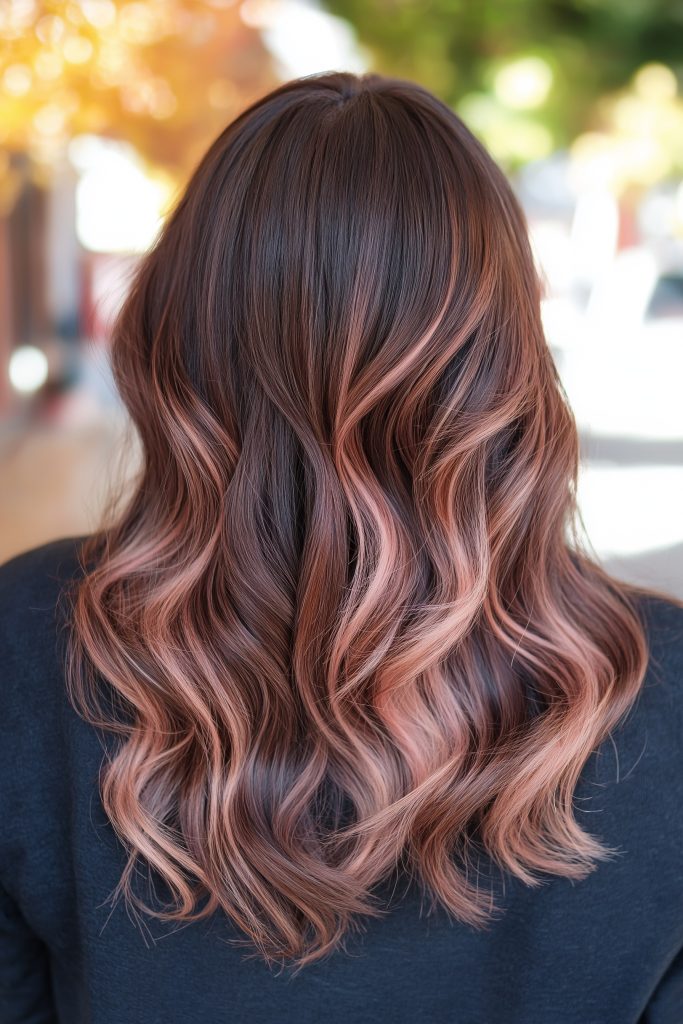 8 Dark brown hair color ideas rose gold