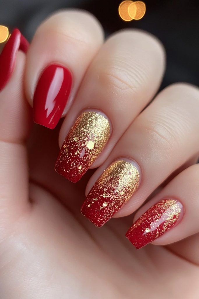 9 Red and Gold with Ombre gradient